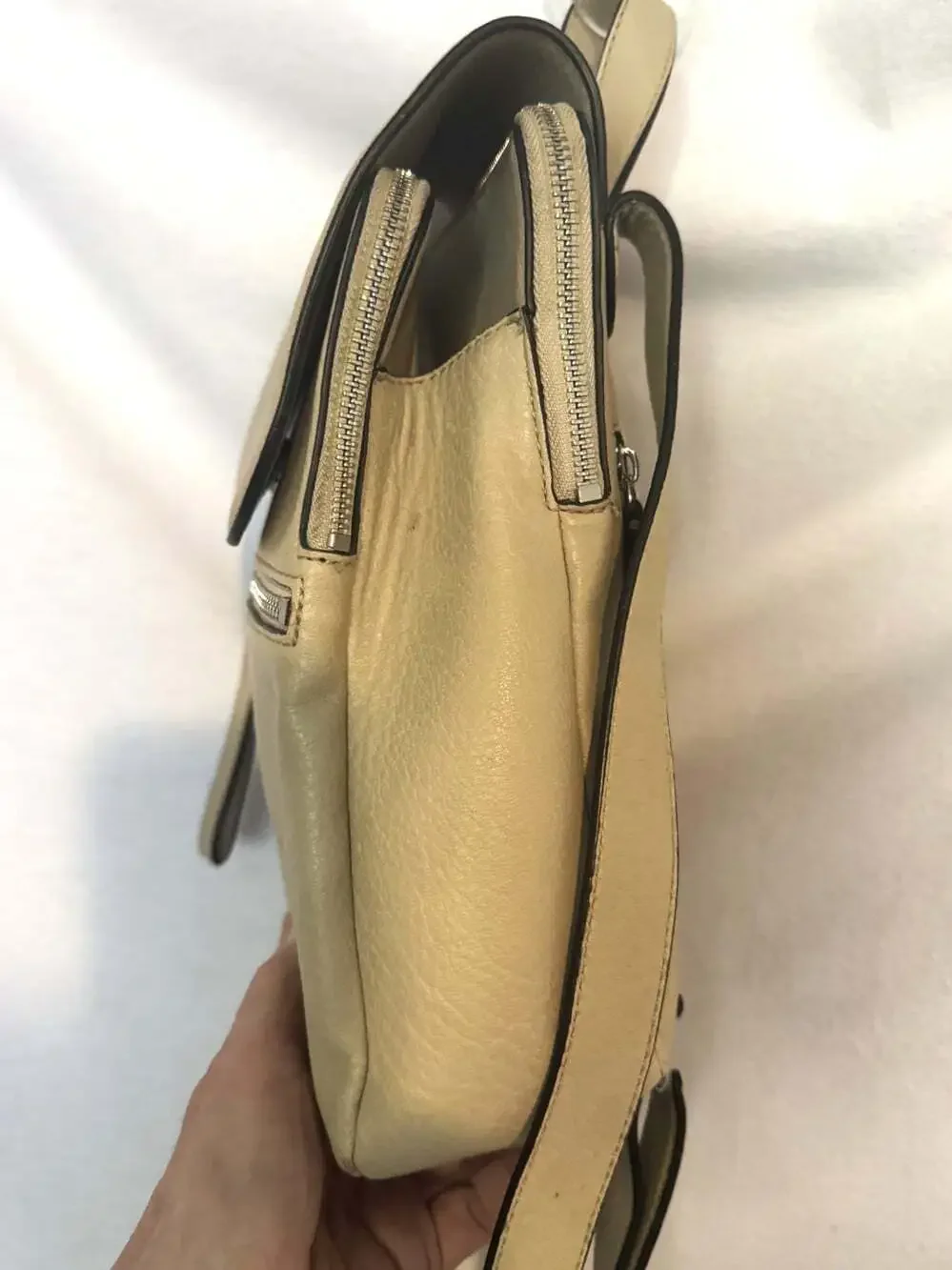 Calvin Klein Women's Beige Elaine Bubble Lamb Novelty Key Item Flap Backpack